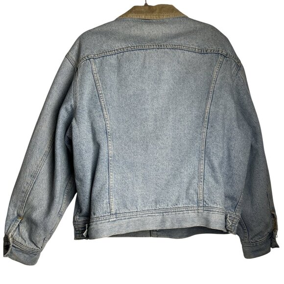 Vintage Lee Denim Jacket Storm Rider Corduroy Collar Made In USA SIZE XL - Picture 2 of 16